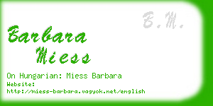 barbara miess business card